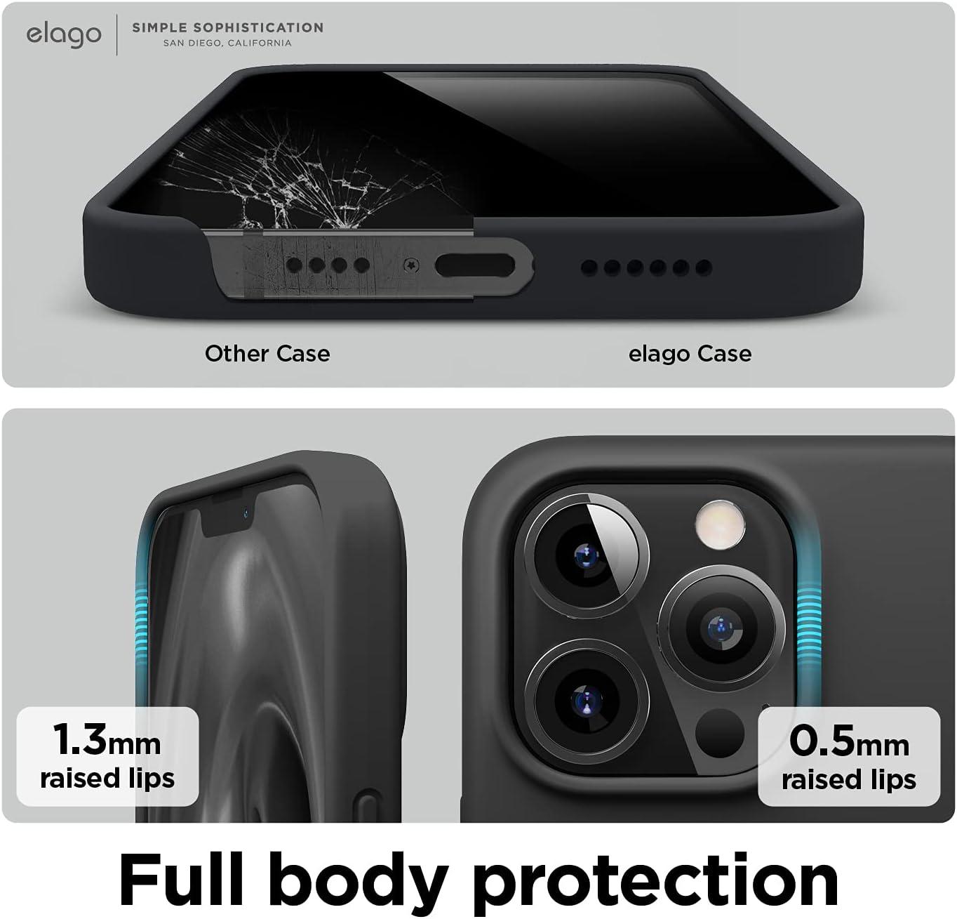 imageelago Liquid Silicone Case Compatible with iPhone 13 Pro Max 67 inches Premium Silicone Case Full Protection Case  Shockproof Cover with 3 Structure WhiteBlack
