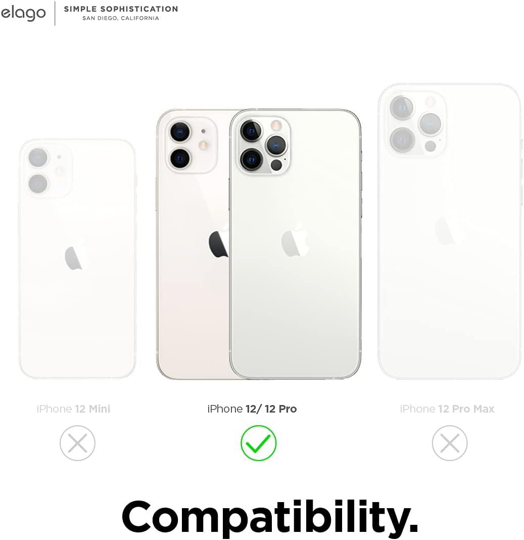 imageelago Magnetic Silicone Case Lovely Pink for iPhone 1212 Pro Builtin Magnets Compatible with MagSafe Accessories CaseLavender