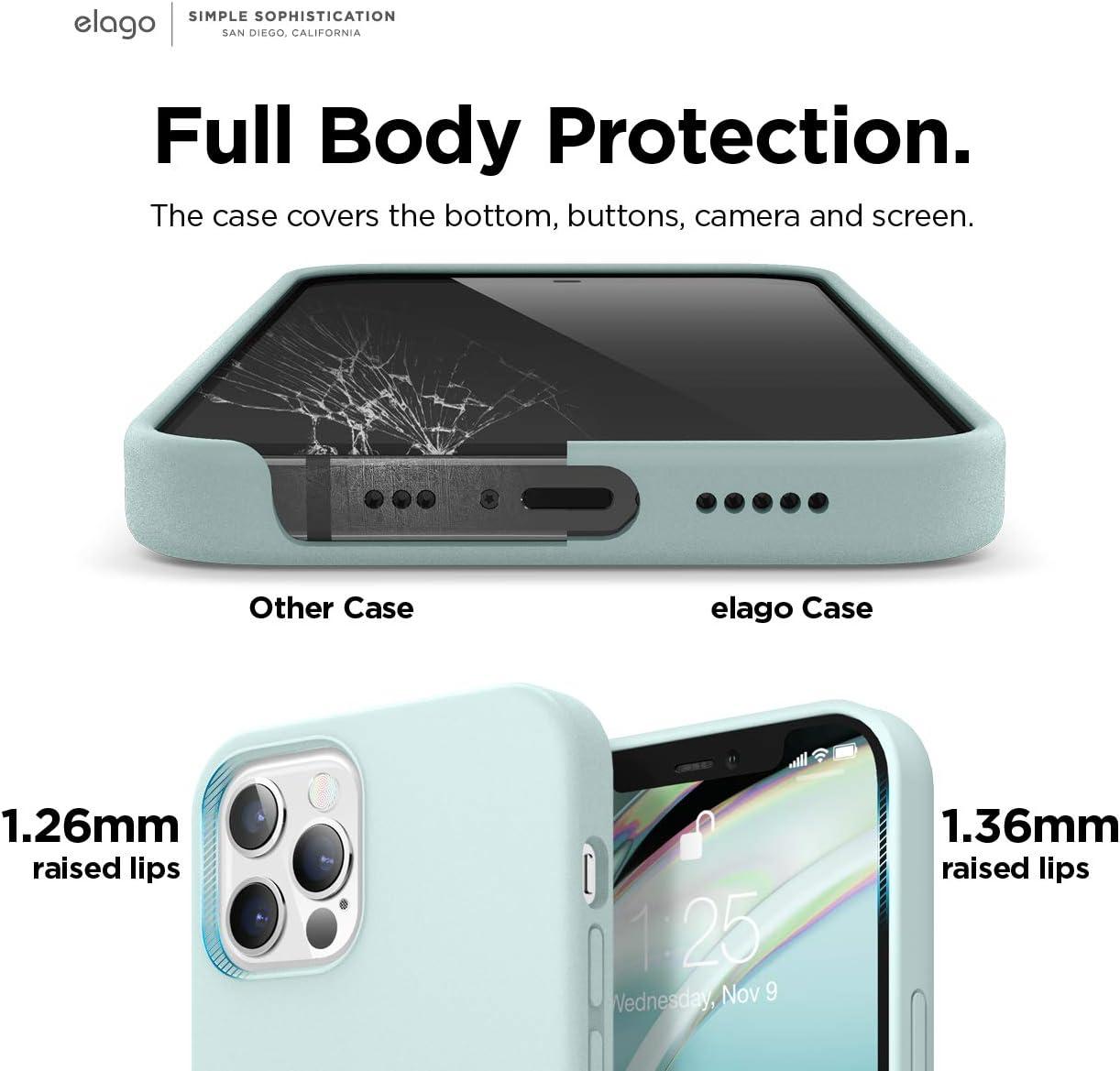 imageelago Magnetic Silicone Case Lovely Pink for iPhone 1212 Pro Builtin Magnets Compatible with MagSafe Accessories CaseMint Green