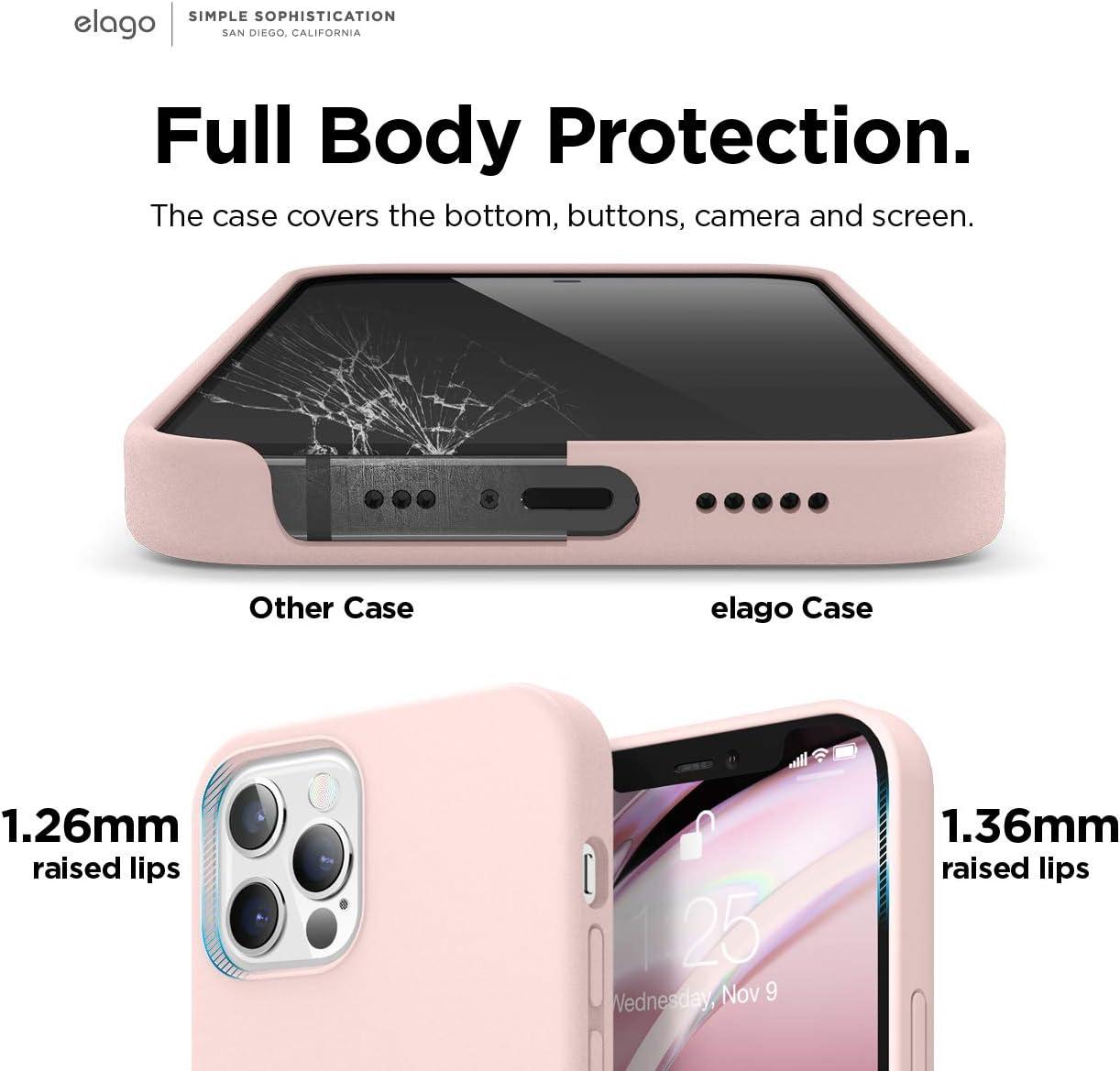 imageelago Magnetic Silicone Case Lovely Pink for iPhone 1212 Pro Builtin Magnets Compatible with MagSafe Accessories CasePink