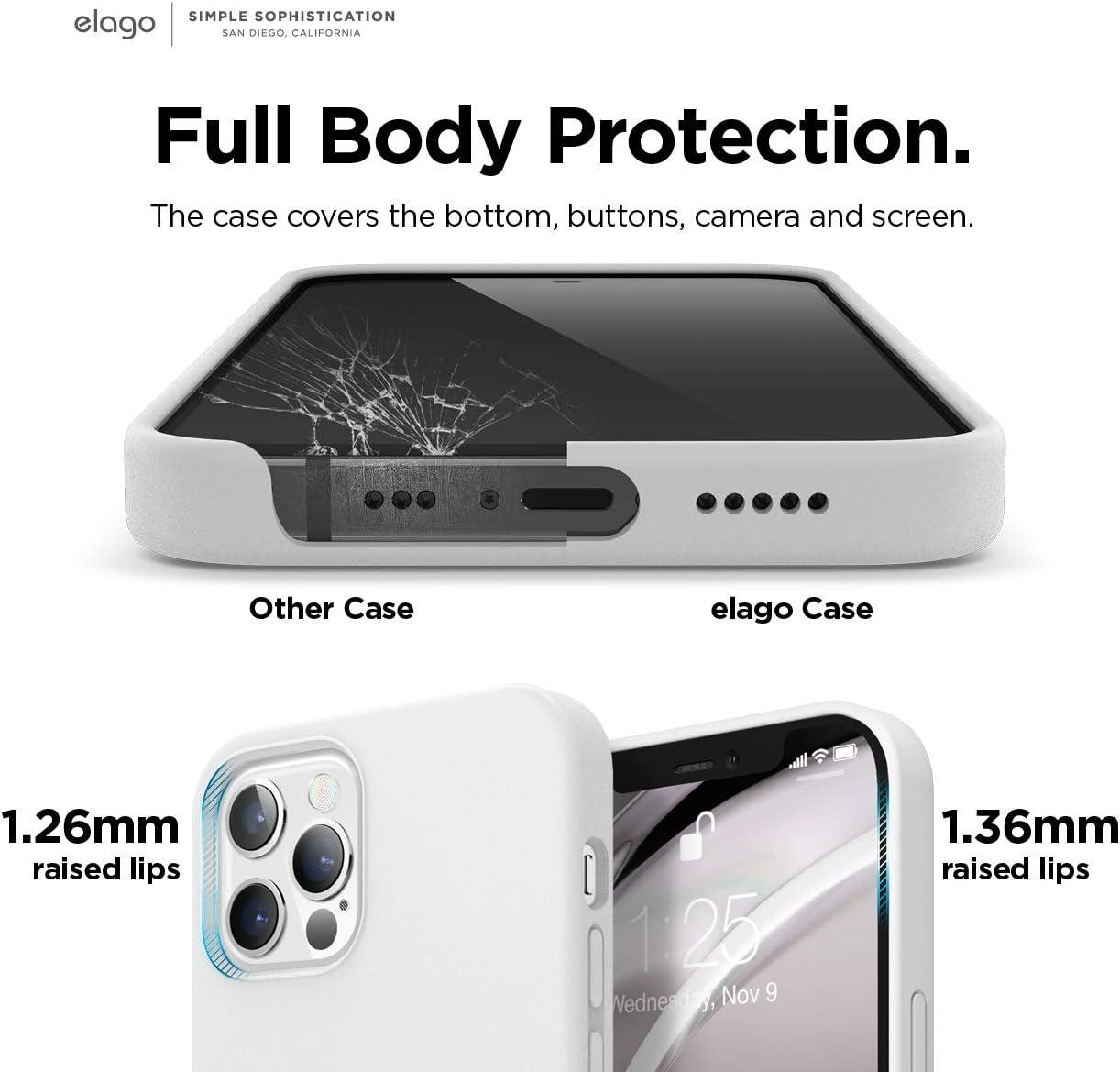 imageelago Magnetic Silicone Case Lovely Pink for iPhone 1212 Pro Builtin Magnets Compatible with MagSafe Accessories Casewhite