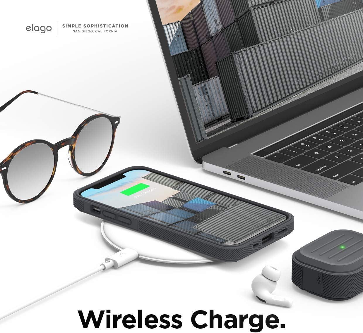 imageelago Protective Armor Case Compatible with iPhone 12 and Compatible with iPhone 12 Pro 61 Inch Graphite Grey  Shock Absorbing Design Durable TPU Wireless Charging Supported