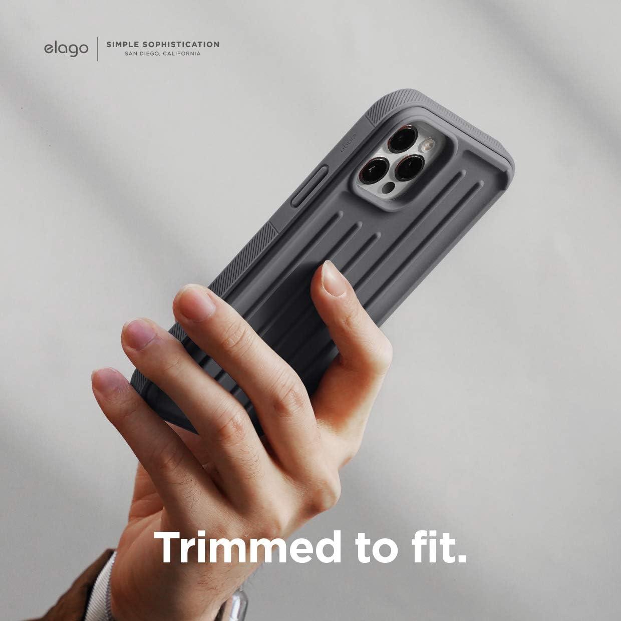 imageelago Protective Armor Case Compatible with iPhone 12 and Compatible with iPhone 12 Pro 61 Inch Graphite Grey  Shock Absorbing Design Durable TPU Wireless Charging Supported