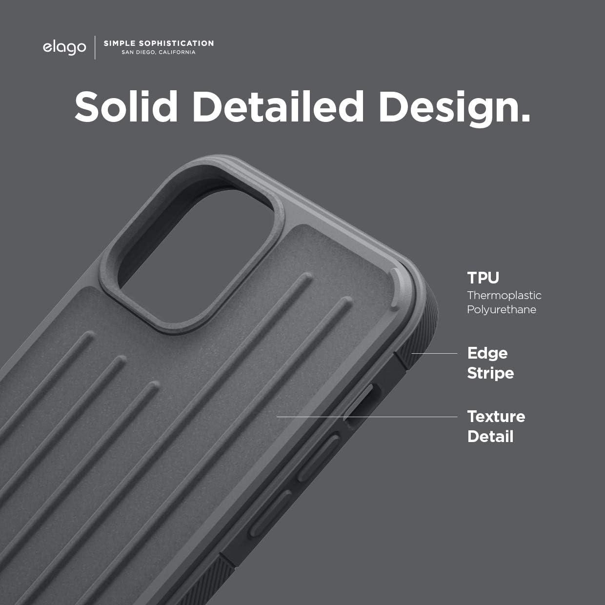 imageelago Protective Armor Case Compatible with iPhone 12 and Compatible with iPhone 12 Pro 61 Inch Graphite Grey  Shock Absorbing Design Durable TPU Wireless Charging Supported
