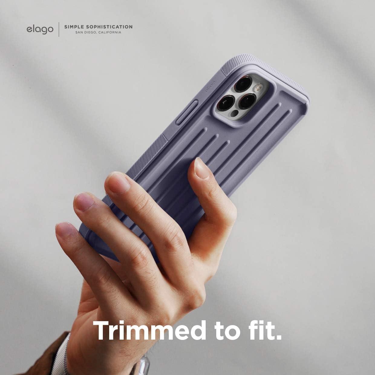 imageelago Protective Armor Case Compatible with iPhone 12 and Compatible with iPhone 12 Pro 61 Inch Lavender Grey  Shock Absorbing Design Durable TPU Wireless Charging Supported