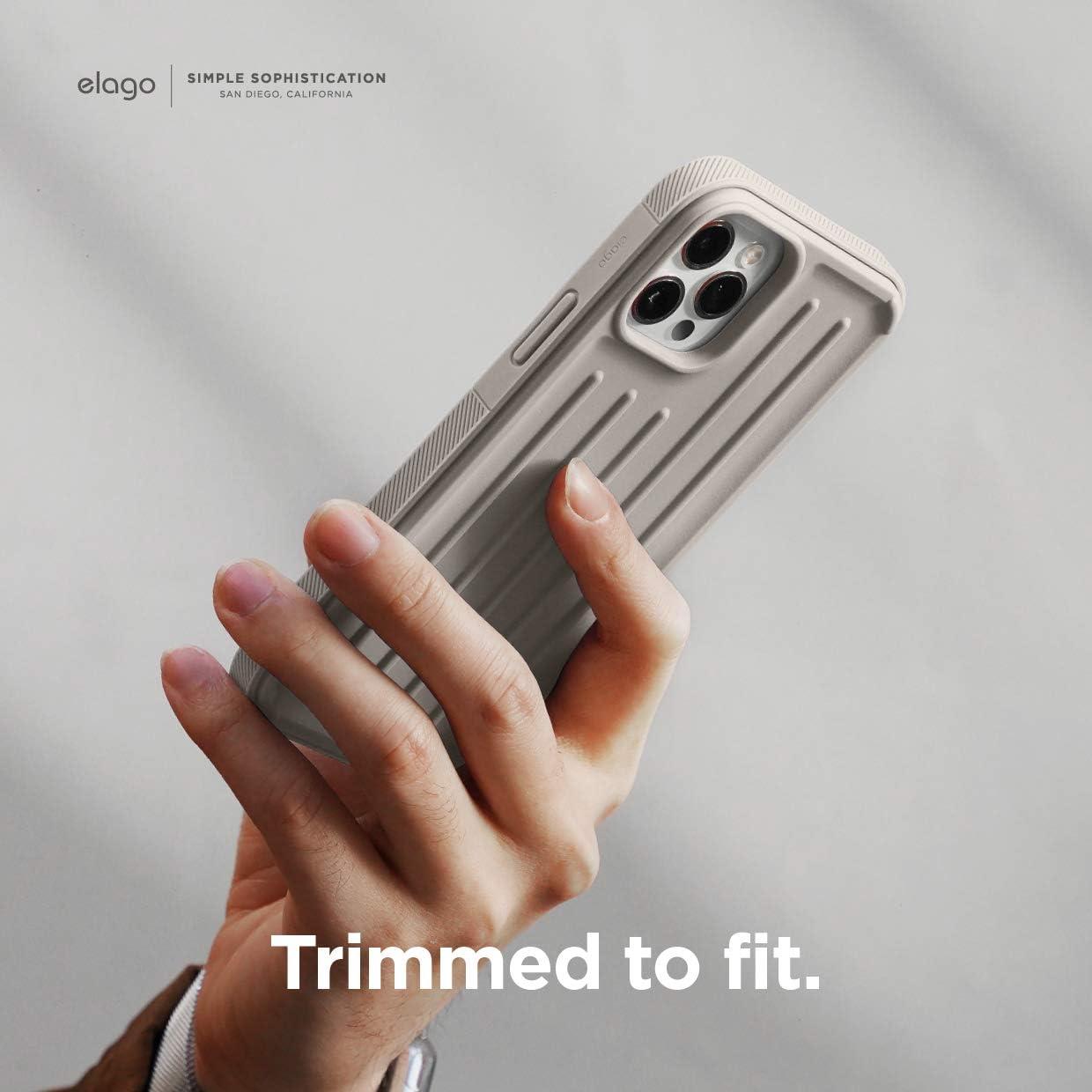 imageelago Protective Armor Case Compatible with iPhone 12 and Compatible with iPhone 12 Pro 61 Inch Stone  Shock Absorbing Design Durable TPU Wireless Charging Supported