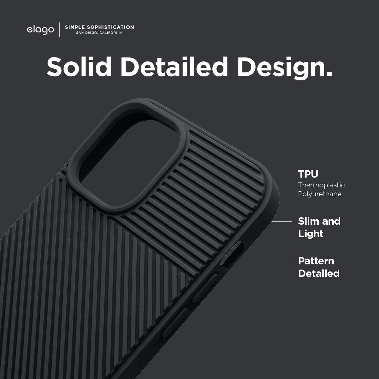 imageelago Protective Cushion Case Compatible with iPhone 12 and Compatible with iPhone 12 Pro 2020 Black  Shock Absorbing Design Supports Magsafe
