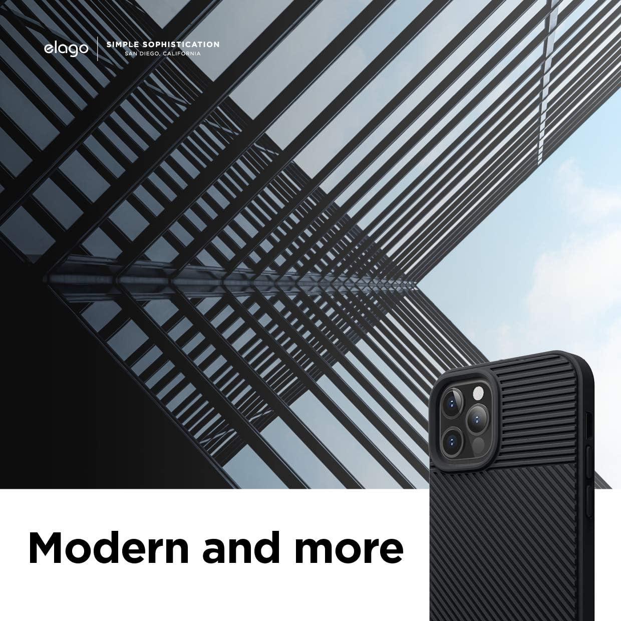 imageelago Protective Cushion Case Compatible with iPhone 12 and Compatible with iPhone 12 Pro 2020 Black  Shock Absorbing Design Supports Magsafe