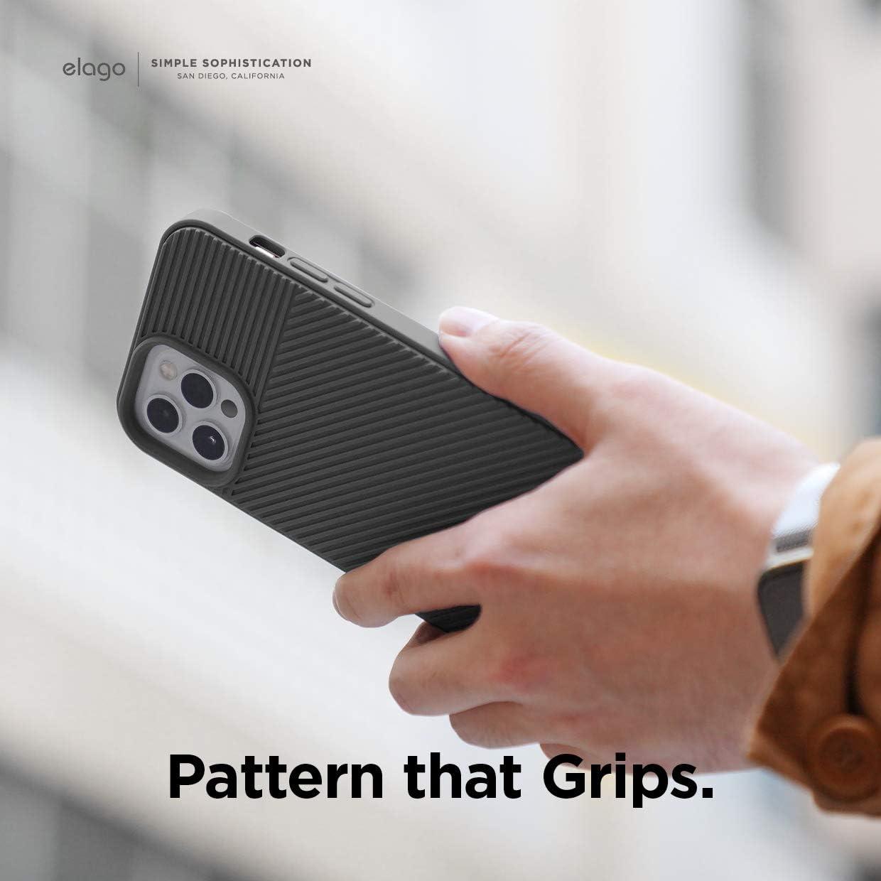 imageelago Protective Cushion Case Compatible with iPhone 12 and Compatible with iPhone 12 Pro 2020 Graphite Grey  Shock Absorbing Design Supports Magsafe