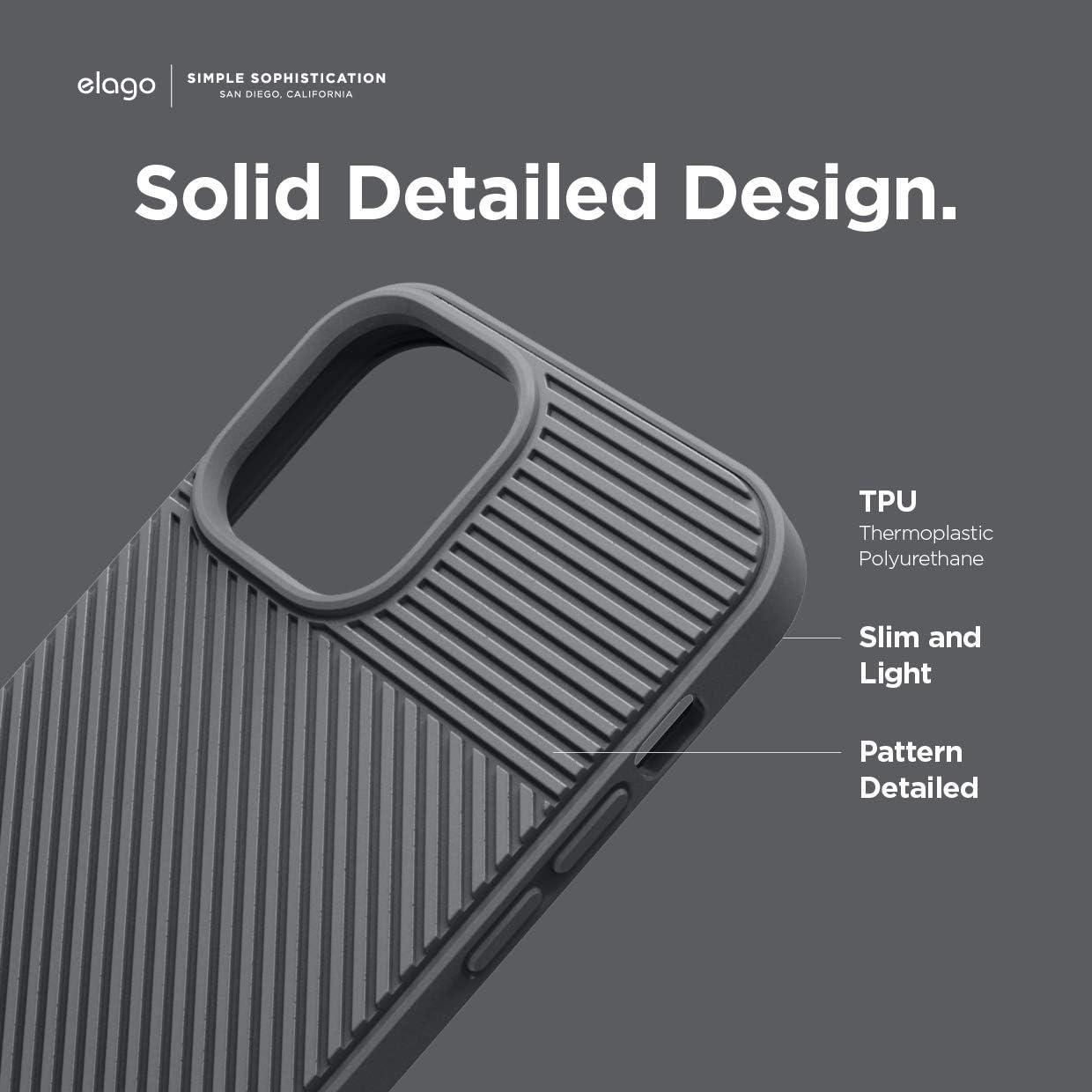 imageelago Protective Cushion Case Compatible with iPhone 12 and Compatible with iPhone 12 Pro 2020 Graphite Grey  Shock Absorbing Design Supports Magsafe