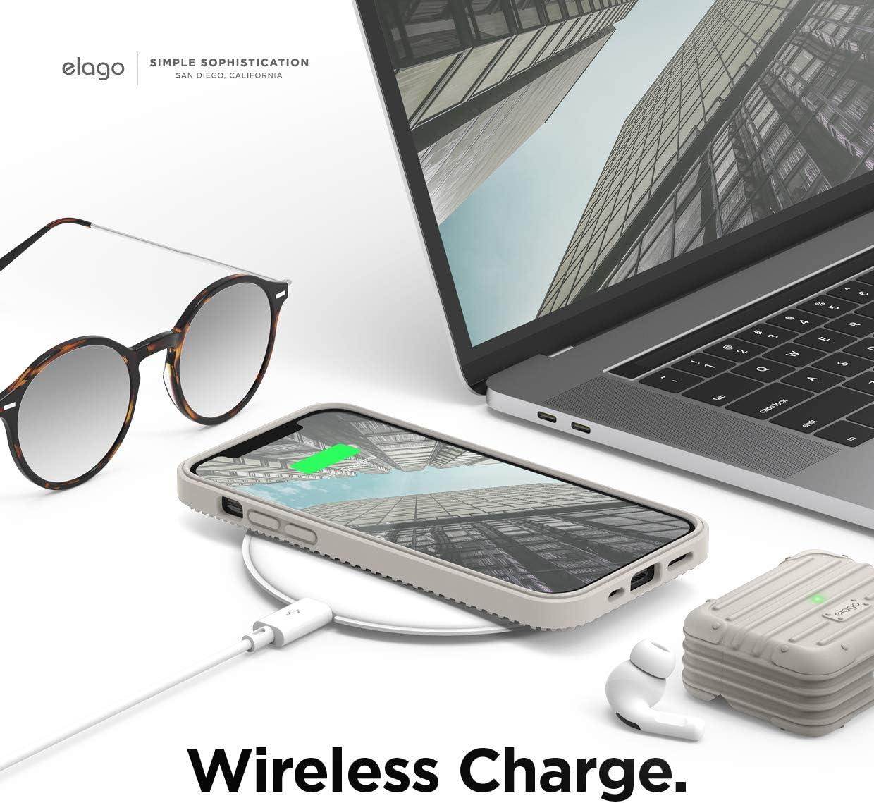 imageelago Protective Cushion Case Compatible with iPhone 12 and Compatible with iPhone 12 Pro 2020 Stone  Shock Absorbing Design Supports Magsafe