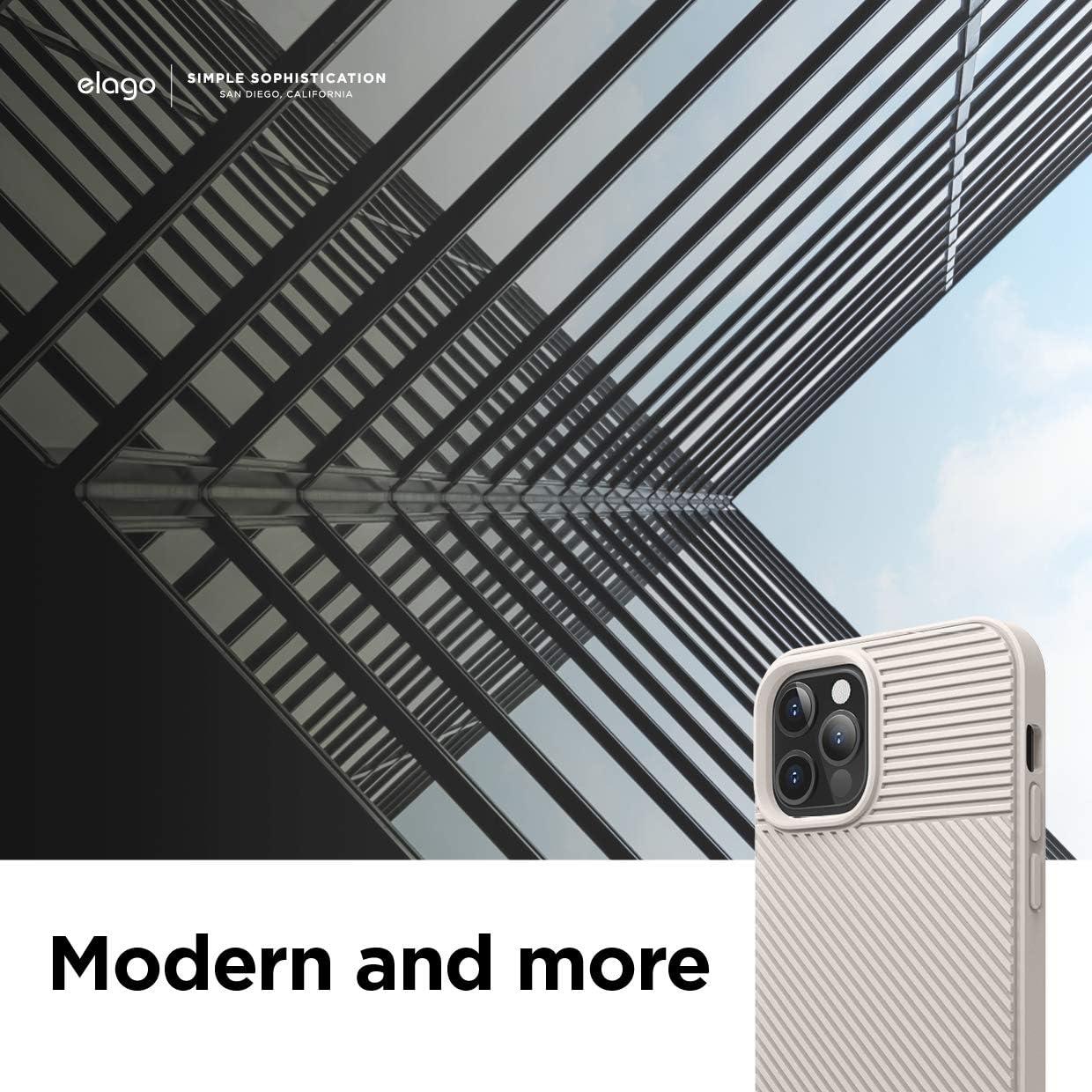 imageelago Protective Cushion Case Compatible with iPhone 12 and Compatible with iPhone 12 Pro 2020 Stone  Shock Absorbing Design Supports Magsafe