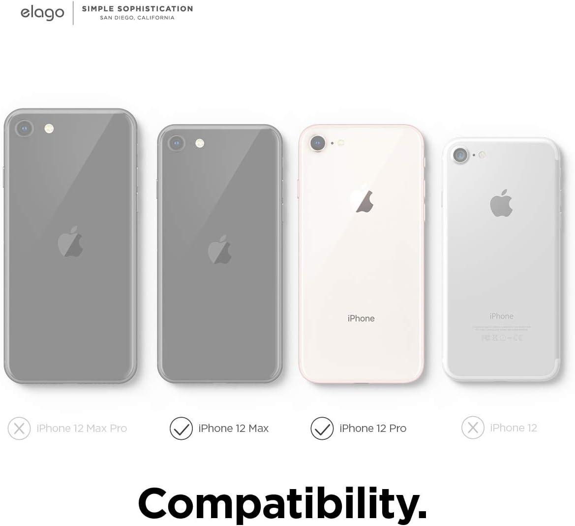 imageelago Protective Cushion Case Compatible with iPhone 12 and Compatible with iPhone 12 Pro 61 Inch 2020 Navy Blue  Shock Absorbing Design Wireless Charging Supported