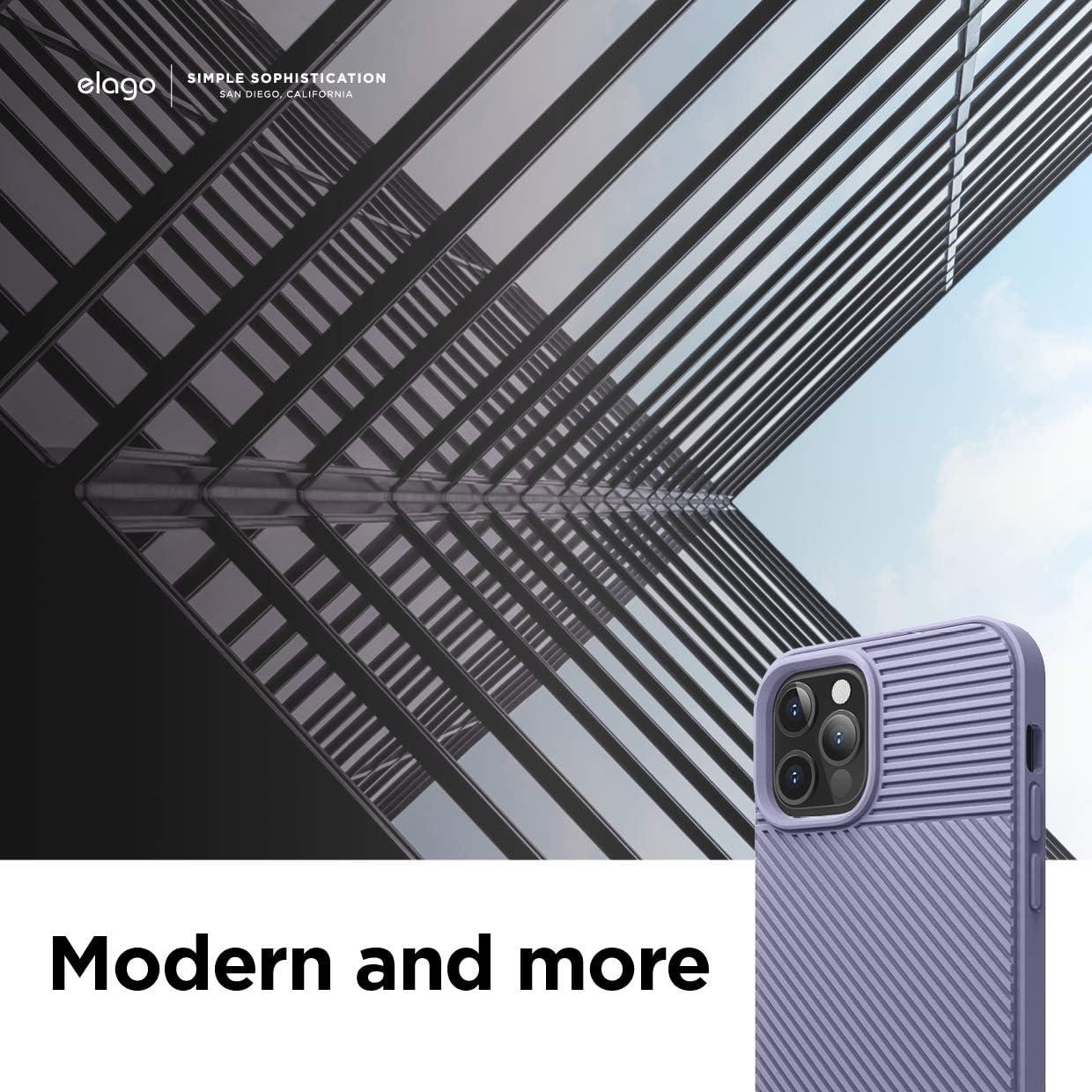 imageelago Protective Cushion Case Compatible with iPhone 12 and Compatible with iPhone 12 Pro 61 Inch 2020 Purple Grey  Shock Absorbing Design Wireless Charging Supported