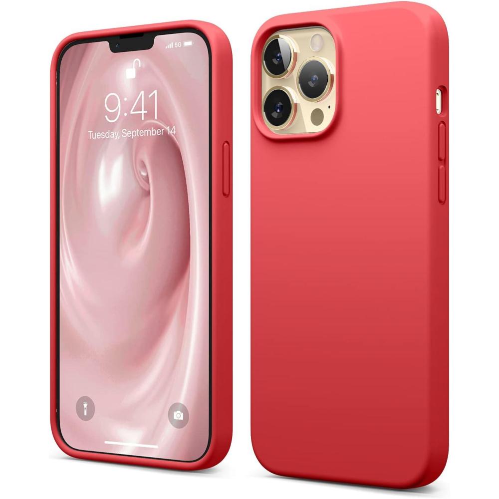 imageelago Liquid Silicone Case Compatible with iPhone 13 Pro Max 67 inches Premium Silicone Case Full Protection Case  Shockproof Cover with 3 Structure Whitered