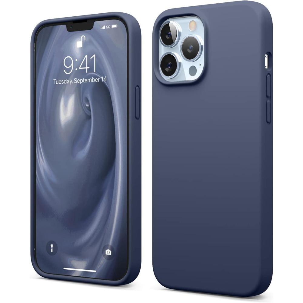 imageelago Liquid Silicone Case Compatible with iPhone 13 Pro Max 67 inches Premium Silicone Case Full Protection Case  Shockproof Cover with 3 Structure WhiteBlue