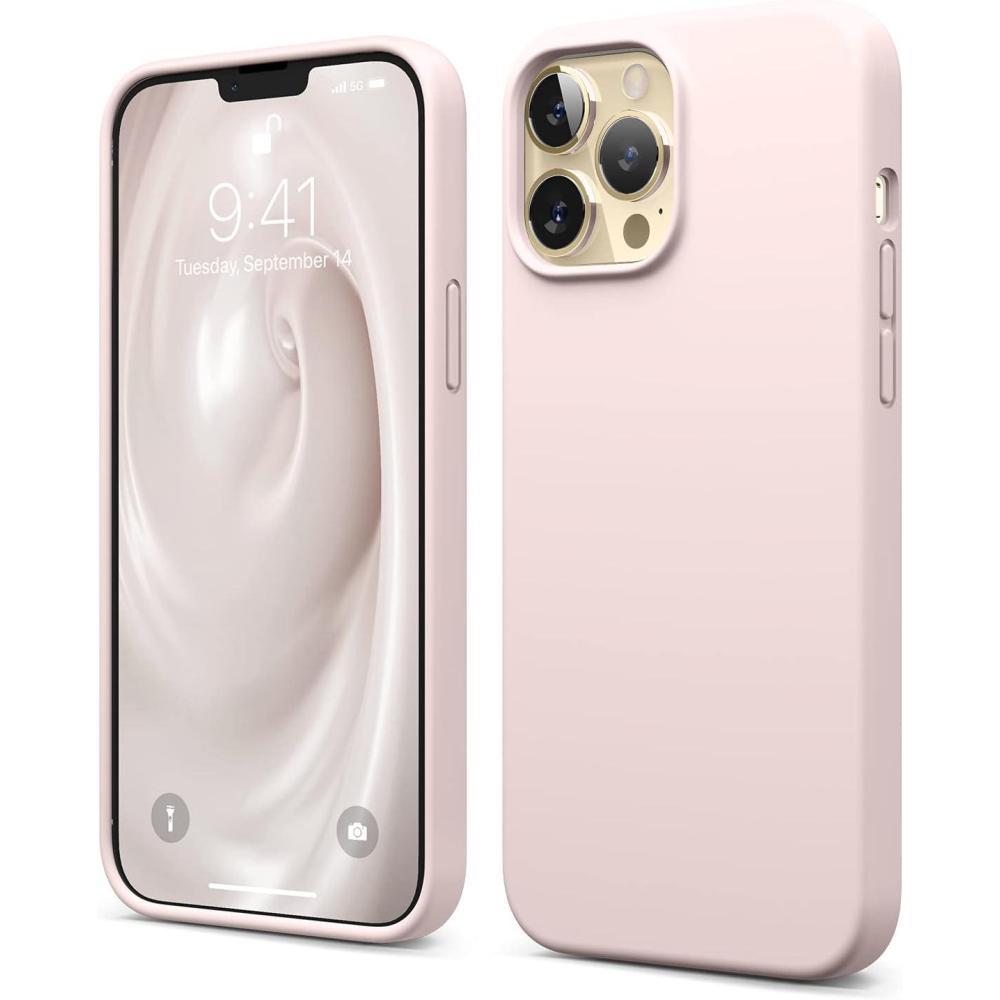imageelago Liquid Silicone Case Compatible with iPhone 13 Pro Max 67 inches Premium Silicone Case Full Protection Case  Shockproof Cover with 3 Structure WhitePink