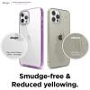 imageelago Hybrid Clear Case Designed for iPhone 12 Case ampamp Designed for iPhone 12 Pro Case 61quot Reduced Yellowing Durable PC Back Flexible Bumper Shockproof Cover Case Mint GreenLavender