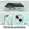 imageelago Liquid Silicone Case Compatible with iPhone 13 61 inchPremium Silicone Full Body Protection  3 Layer Shockproof Phone Case Microfiber LiningAquatic Sky