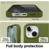 imageelago Liquid Silicone Case Compatible with iPhone 13 61 inchPremium Silicone Full Body Protection  3 Layer Shockproof Phone Case Microfiber LiningCedar Green