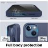 imageelago Liquid Silicone Case Compatible with iPhone 13 61 inchPremium Silicone Full Body Protection  3 Layer Shockproof Phone Case Microfiber LiningIndigo Jeans