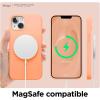 imageelago Liquid Silicone Case Compatible with iPhone 13 61 inchPremium Silicone Full Body Protection  3 Layer Shockproof Phone Case Microfiber LiningSalmon
