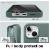 imageelago Liquid Silicone Case Compatible with iPhone 13 61 inchPremium Silicone Full Body Protection  3 Layer Shockproof Phone Case Microfiber Liningdark green