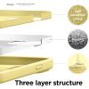 imageelago Liquid Silicone Case Compatible with iPhone 13 Pro Max 67 inches Premium Silicone Case Full Protection Case  Shockproof Cover with 3 Structure WhiteYellow