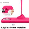 imageelago Liquid Silicone Case Compatible with iPhone 13 Pro Max 67 inches Premium Silicone Case Full Protection Case  Shockproof Cover with 3 Structure WhiteNeon Hot Pink