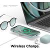 imageelago Magnetic Silicone Case Lovely Pink for iPhone 1212 Pro Builtin Magnets Compatible with MagSafe Accessories CaseMint Green