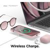 imageelago Magnetic Silicone Case Lovely Pink for iPhone 1212 Pro Builtin Magnets Compatible with MagSafe Accessories CasePink