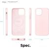 imageelago Magnetic Silicone Case Lovely Pink for iPhone 1212 Pro Builtin Magnets Compatible with MagSafe Accessories CasePink