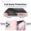 imageelago Magnetic Silicone Case Lovely Pink for iPhone 1212 Pro Builtin Magnets Compatible with MagSafe Accessories CasePink