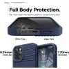 imageelago Protective Cushion Case Compatible with iPhone 12 and Compatible with iPhone 12 Pro 61 Inch 2020 Navy Blue  Shock Absorbing Design Wireless Charging Supported