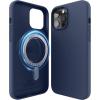 imageelago Magnetic Silicone Case Lovely Pink for iPhone 1212 Pro Builtin Magnets Compatible with MagSafe Accessories CaseIndigo Jeans