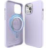 imageelago Magnetic Silicone Case Lovely Pink for iPhone 1212 Pro Builtin Magnets Compatible with MagSafe Accessories CaseLavender
