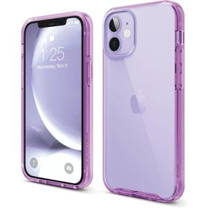 imageelago Hybrid Clear Case Designed for iPhone 12 Case ampamp Designed for iPhone 12 Pro Case 61quot Reduced Yellowing Durable PC Back Flexible Bumper Shockproof Cover Case Mint GreenLavender