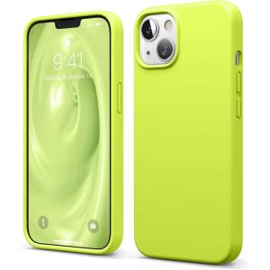 imageelago Liquid Silicone Case Compatible with iPhone 13 61 inchPremium Silicone Full Body Protection  3 Layer Shockproof Phone Case Microfiber LiningJanue Fluo