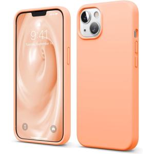 imageelago Liquid Silicone Case Compatible with iPhone 13 61 inchPremium Silicone Full Body Protection  3 Layer Shockproof Phone Case Microfiber LiningSalmon