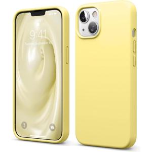 imageelago Liquid Silicone Case Compatible with iPhone 13 61 inchPremium Silicone Full Body Protection  3 Layer Shockproof Phone Case Microfiber LiningYellow