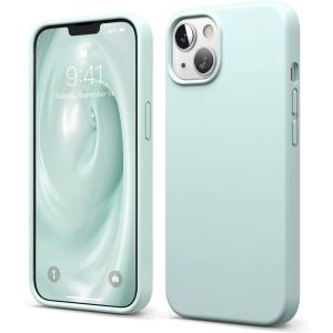 imageelago Liquid Silicone Case Compatible with iPhone 13 61 inchPremium Silicone Full Body Protection  3 Layer Shockproof Phone Case Microfiber Liningmint green