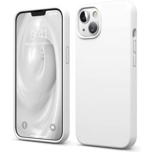 imageelago Liquid Silicone Case Compatible with iPhone 13 61 inchPremium Silicone Full Body Protection  3 Layer Shockproof Phone Case Microfiber Liningwhite