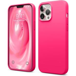 imageelago Liquid Silicone Case Compatible with iPhone 13 Pro Max 67 inches Premium Silicone Case Full Protection Case  Shockproof Cover with 3 Structure WhiteNeon Hot Pink