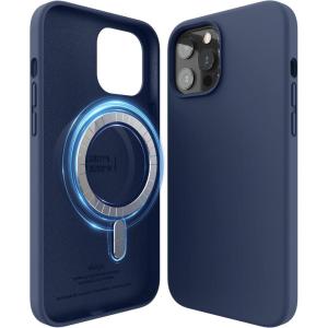 imageelago Magnetic Silicone Case Lovely Pink for iPhone 1212 Pro Builtin Magnets Compatible with MagSafe Accessories CaseIndigo Jeans