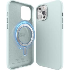 imageelago Magnetic Silicone Case Lovely Pink for iPhone 1212 Pro Builtin Magnets Compatible with MagSafe Accessories CaseMint Green