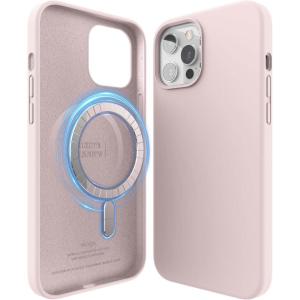 imageelago Magnetic Silicone Case Lovely Pink for iPhone 1212 Pro Builtin Magnets Compatible with MagSafe Accessories CasePink