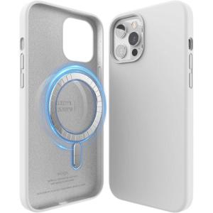 imageelago Magnetic Silicone Case Lovely Pink for iPhone 1212 Pro Builtin Magnets Compatible with MagSafe Accessories Casewhite