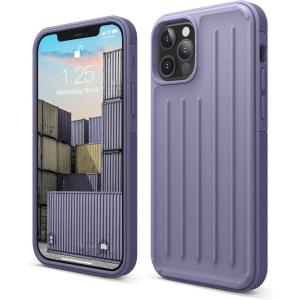imageelago Protective Armor Case Compatible with iPhone 12 and Compatible with iPhone 12 Pro 61 Inch Lavender Grey  Shock Absorbing Design Durable TPU Wireless Charging Supported