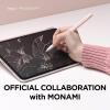 imageelago x MONAMI Pencil Case Compatible with Apple Pencil 2nd Generation Cover Sleeve Classic Design Compatible with Magnetic Charging and Double Tap Must Read Installation Instructions Deep BluePeony Pink
