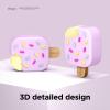 imageelago Ice Cream Case Compatible with AirPods 3rd Generation Case  Compatible with AirPods 3 Case Cover Carabiner Included Supports Wireless Charging Shock Resistant Full Protection MintBlueberry